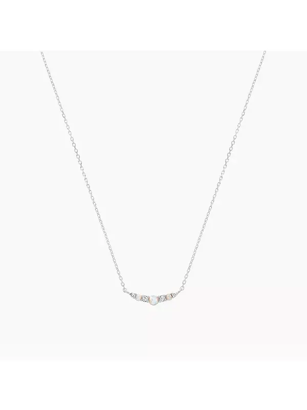 Ожерелье из стерлингового серебра с клорисовым опалом Bearfruit Jewelry — изображение 1 из 3, оттенок серебряный