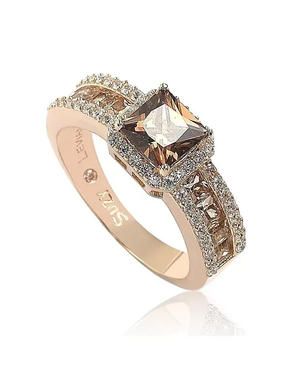 Кольцо Suzy Levian из стерлингового серебра с кубическим цирконием в центре Suzy Levian New York — изображение 1 из 3
