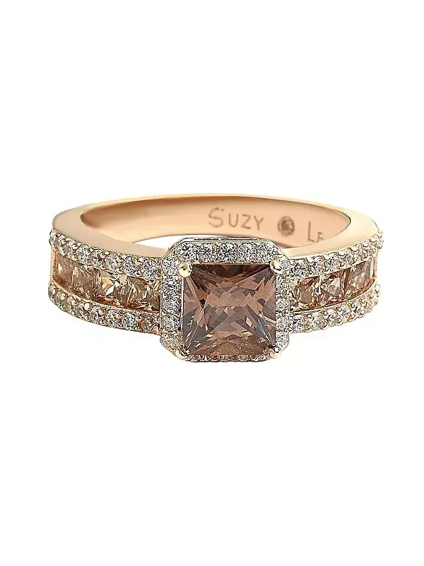 Кольцо Suzy Levian из стерлингового серебра с кубическим цирконием в центре Suzy Levian New York — изображение 2 из 3