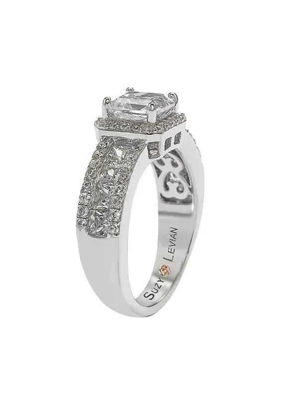 Кольцо Suzy Levian из стерлингового серебра с кубическим цирконием в центре Suzy Levian New York — изображение 3 из 3