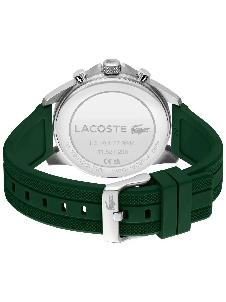 Мужские часы Arthor Skeleton с зеленым силиконовым ремешком, 43 мм Lacoste — изображение 2 из 5, оттенок зеленый