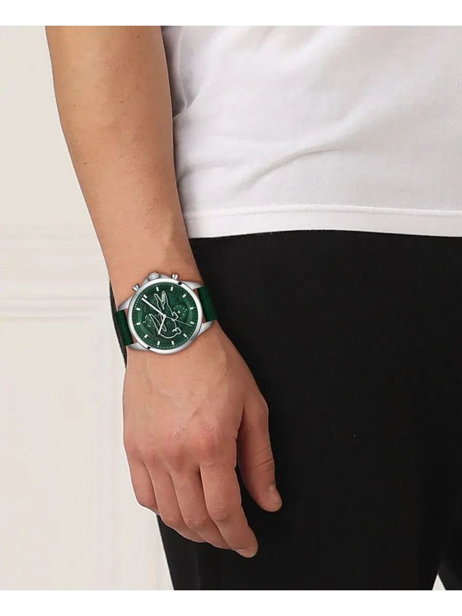 Мужские часы Arthor Skeleton с зеленым силиконовым ремешком, 43 мм Lacoste — изображение 5 из 5, оттенок зеленый