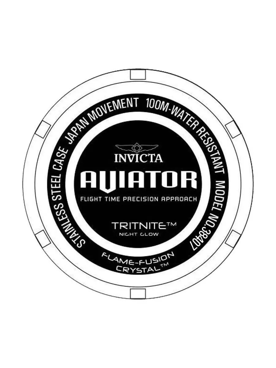 Мужские часы с хронографом Aviator Invicta — изображение 3 из 3, оттенок черный