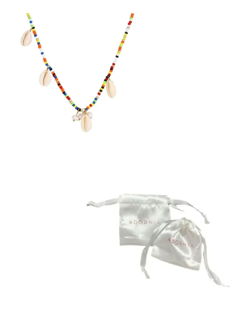 Ожерелье с жемчугом и ракушкой, модель Freshwater Pearl Color Bead Shell ADORNIA — изображение 3 из 3, оттенок мульти