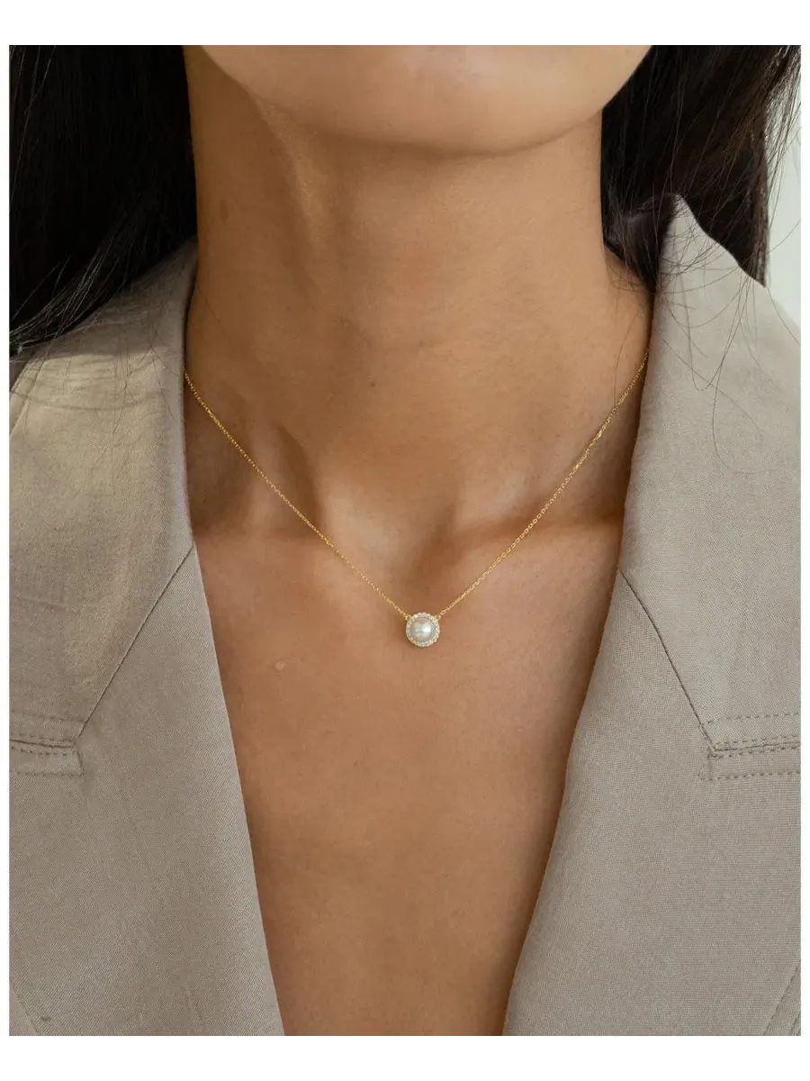 Комплект украшений с жемчугом Eleanor Pearl Set Bearfruit Jewelry — изображение 5 из 6, оттенок золото