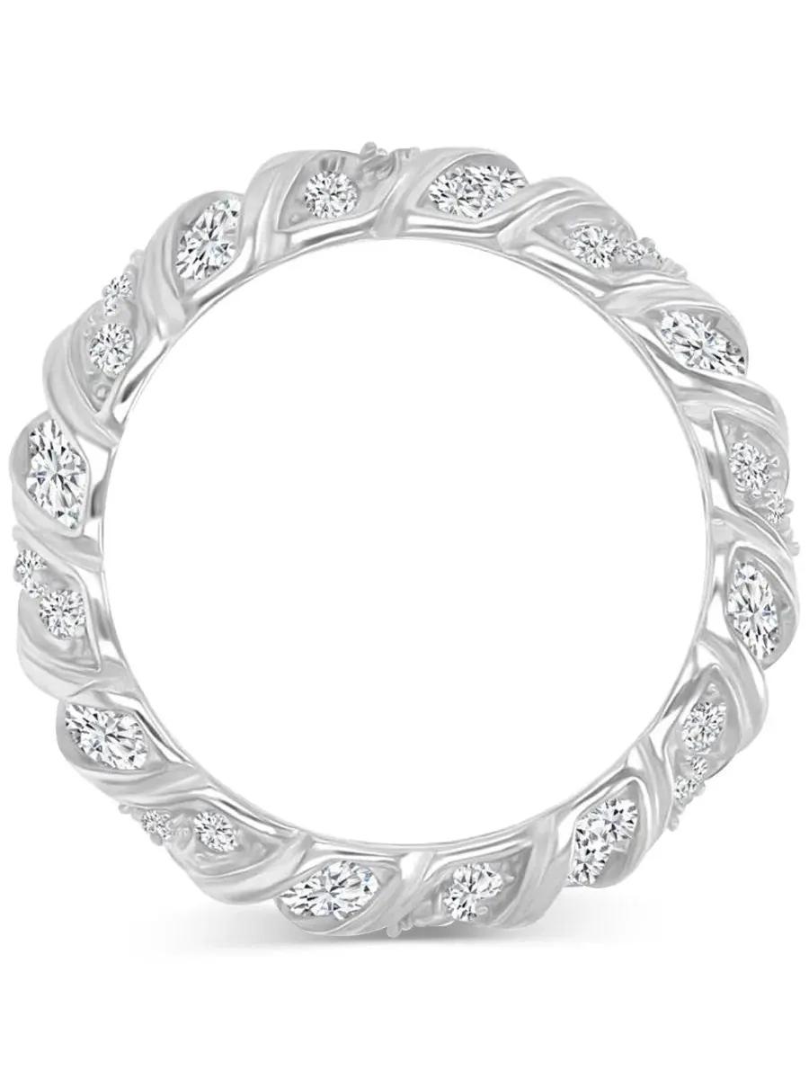 Кольцо из стерлингового серебра с фианитами багетной огранки, модель Cubic Zirconia Baguette Cut — изображение 2 из 4