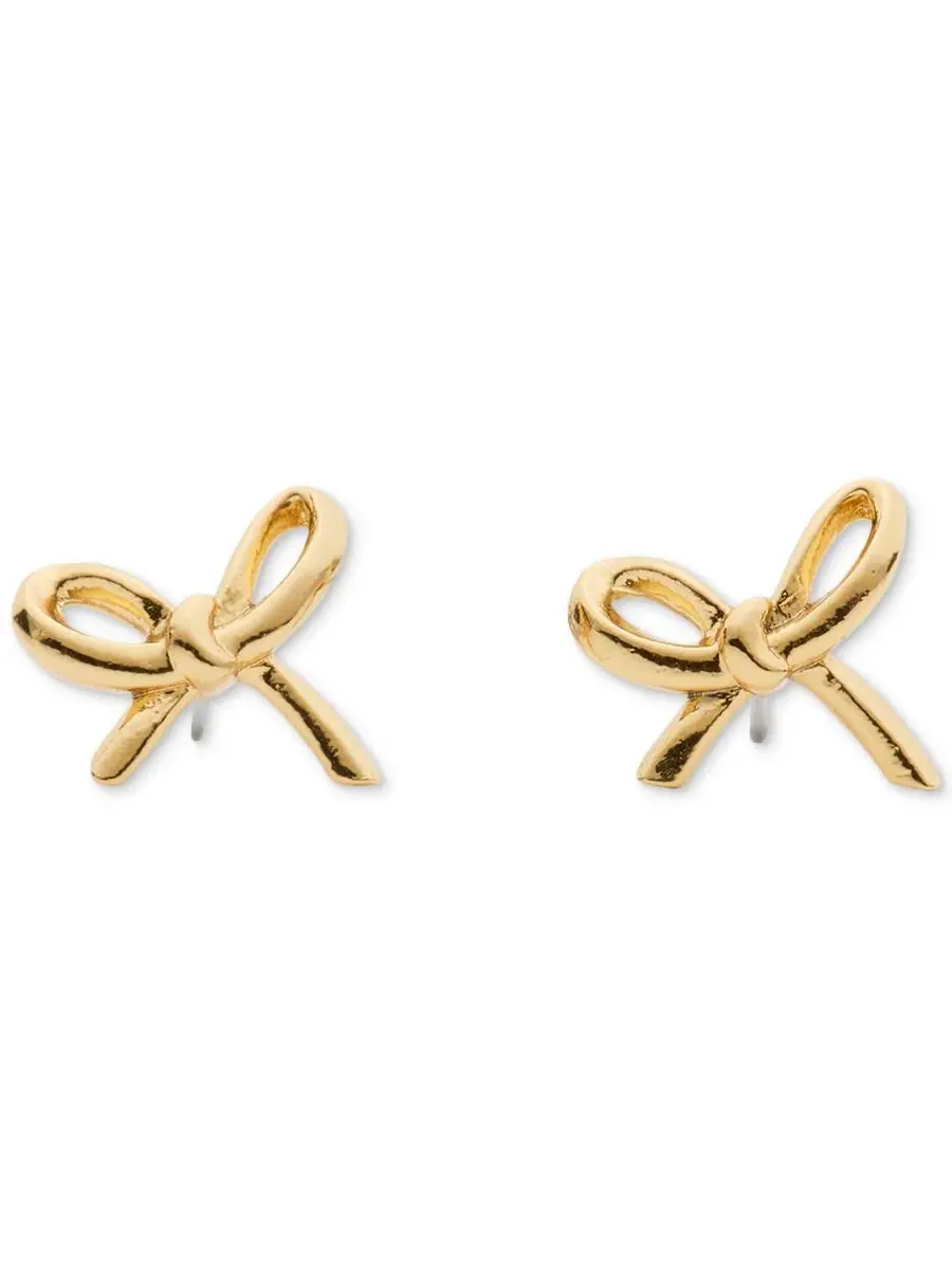 Серьги-гвоздики Girlie Pearlie Mini Bow с кубическим цирконием и жемчужным бантиком (также доступны — изображение 1 из 4