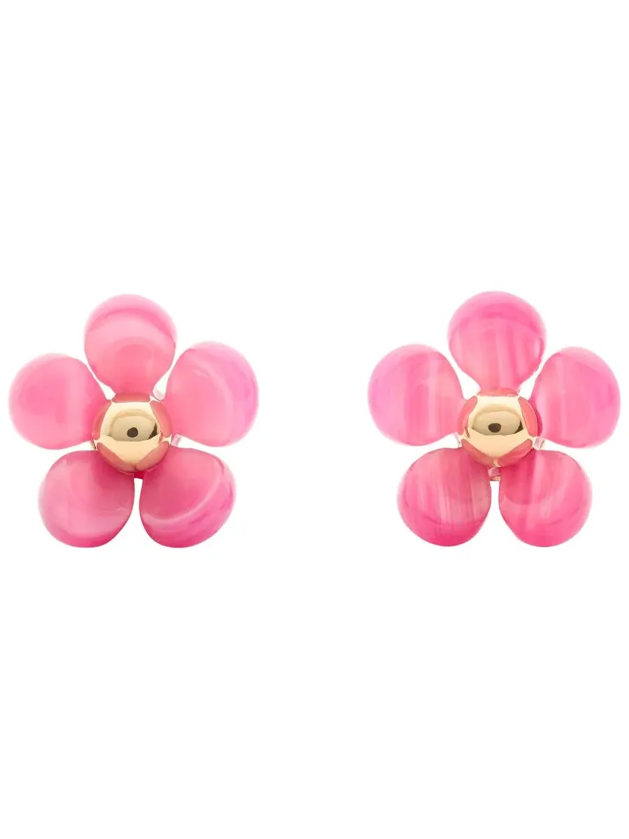 Серьги-гвоздики с цветочным принтом и кристаллами, модель Summer Daze Flower kate spade new york — изображение 1 из 3