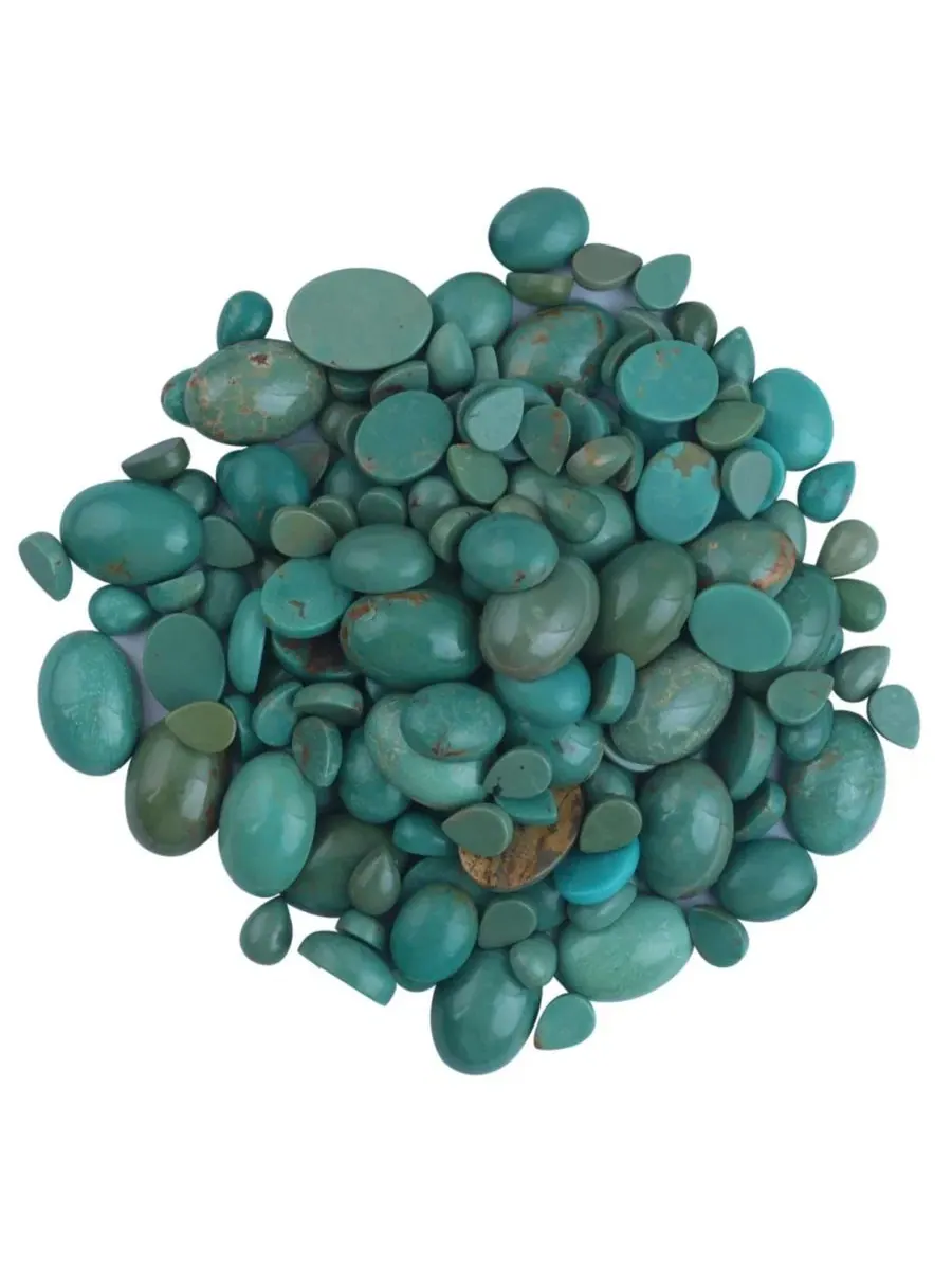 Кольцо с 3 овальными кабошонами Green Turquoise — изображение 5 из 6, оттенок нет