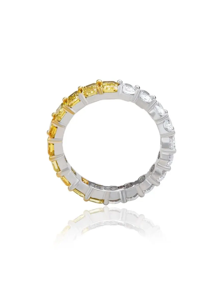 Кольцо из стерлингового серебра с фианитами, модель Half and Half Emerald-Cut and Oval-cut Duo — изображение 5 из 5
