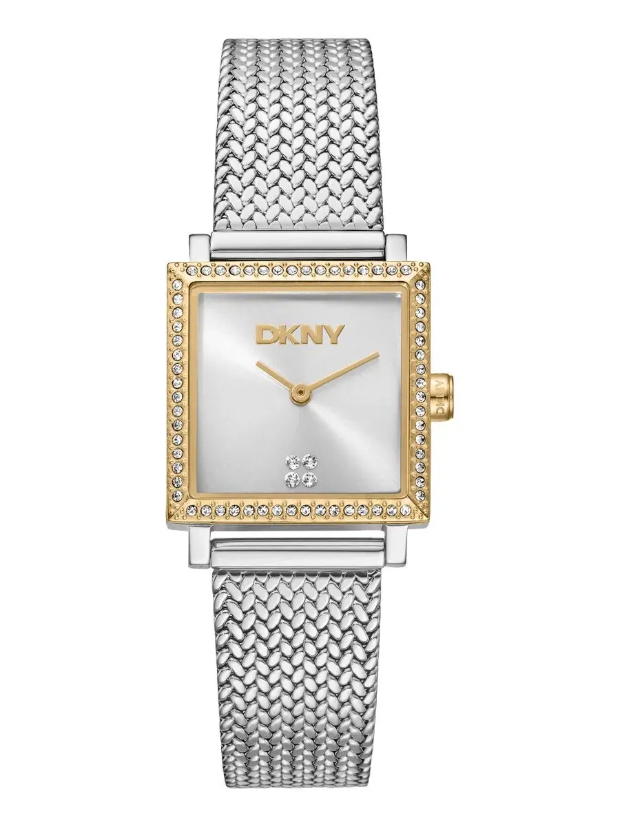 Женские часы Milanese Quartz Two-Tone Stainless Steel Bracelet Watch DKNY