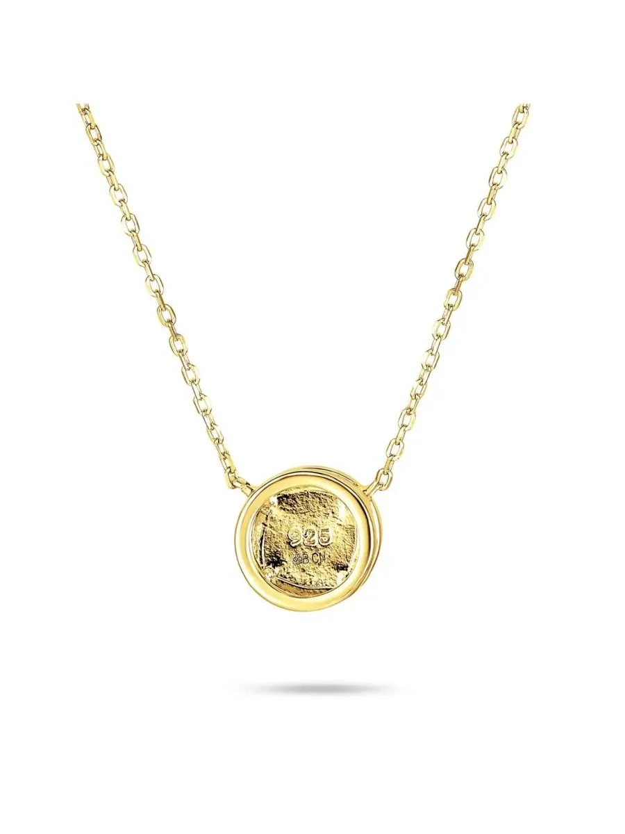 Кулон-подвеска с огненным опалом, круглая оправа, модель Classic Round Solitaire Bezel Set Bling — изображение 2 из 4