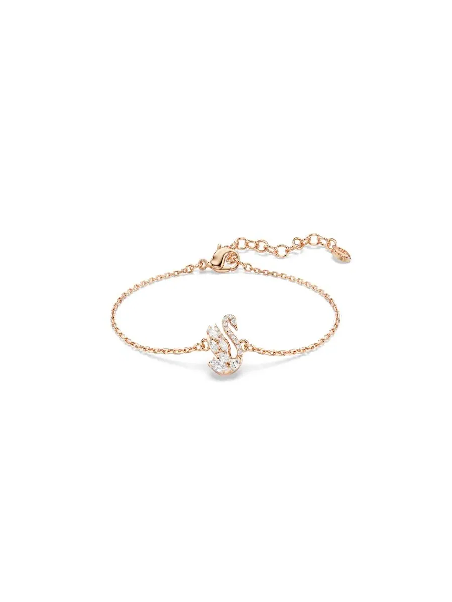Браслет с лебедем Swarovski — изображение 1 из 5, оттенок розовый