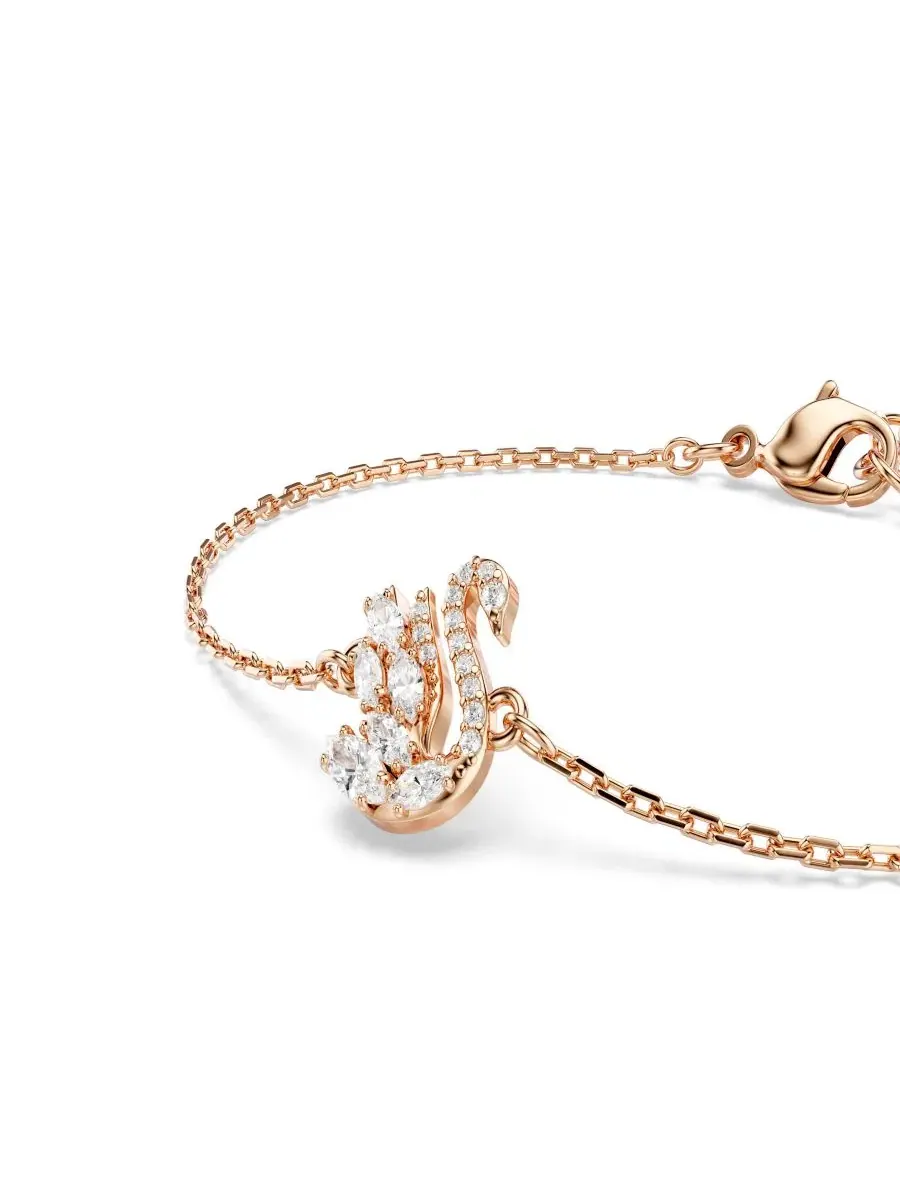 Браслет с лебедем Swarovski — изображение 2 из 5, оттенок розовый