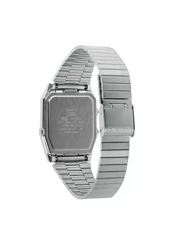 Casio Unisex наручные часы серебристого цвета из нержавеющей стали, 32.1 мм, AQ800E-3AVT G-Shock — изображение 3 из 3