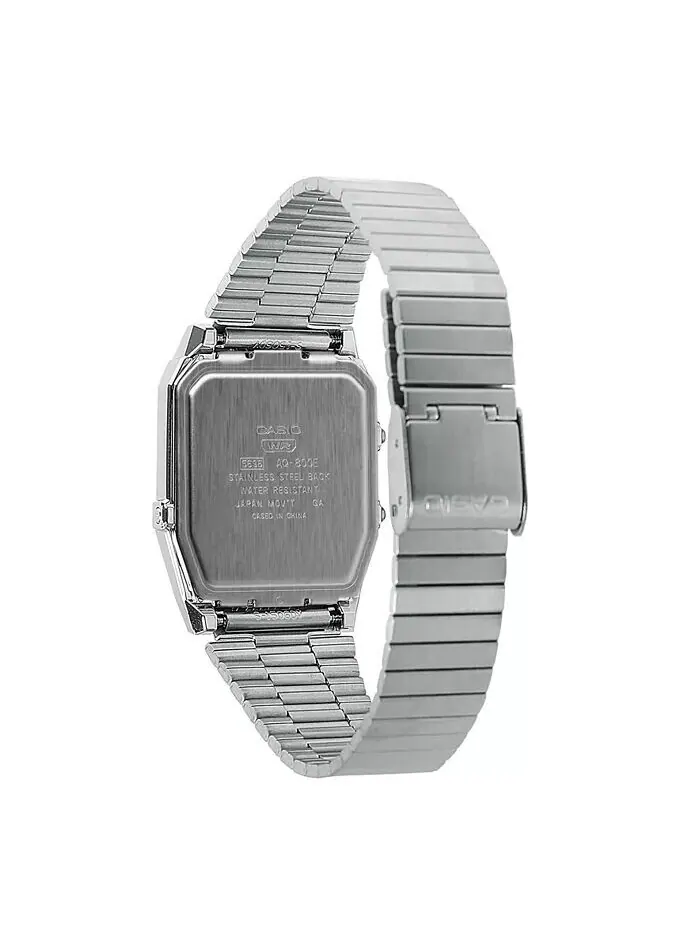 Часы Casio унисекс из нержавеющей стали серебристого тона, 32,1 мм, AQ800E-3AVT G-Shock — изображение 3 из 3