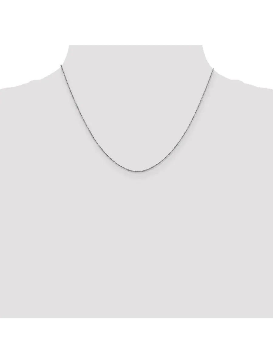 Колье из полированной итальянской цепочки из цельного белого золота 18 карат Curata Jewelry — изображение 4 из 7