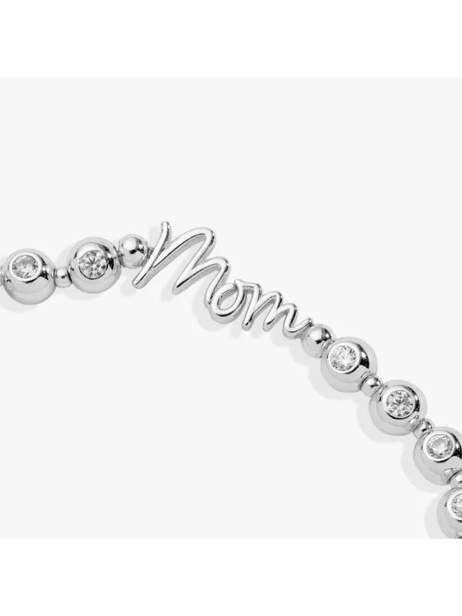 Удлиненный эластичный браслет с кристаллами для мамы Alex And Ani — изображение 2 из 3, оттенок серебряный
