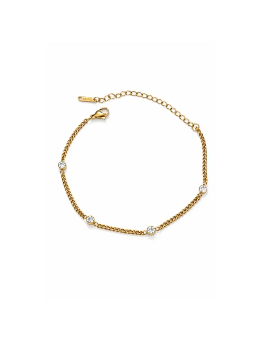 Браслет-цепочка Seraphina Bezel Link Dloria — изображение 3 из 9, оттенок золото