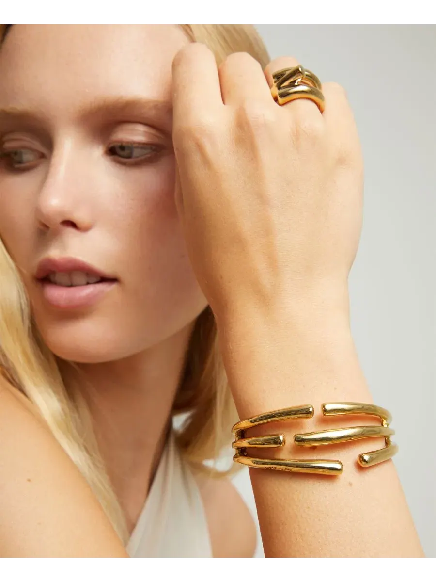 Браслет из металла с позолотой 18K, модель Tube UNOde50 — изображение 4 из 4