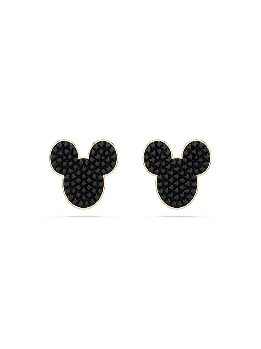 Серьги-гвоздики с кристаллами Swarovski — изображение 1 из 4, оттенок черный