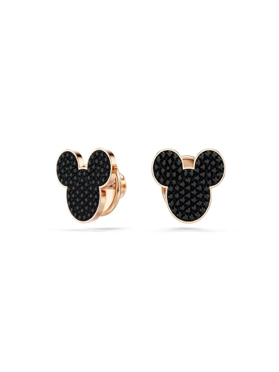 Серьги-гвоздики с кристаллами Swarovski — изображение 2 из 4, оттенок черный