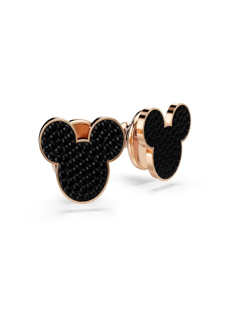Серьги-гвоздики с кристаллами Swarovski — изображение 3 из 4, оттенок черный
