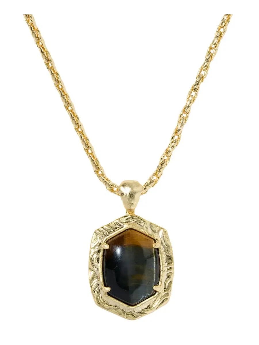 Подвеска с тигровым принтом, 76 см Kendra Scott — изображение 1 из 4, оттенок золотистый