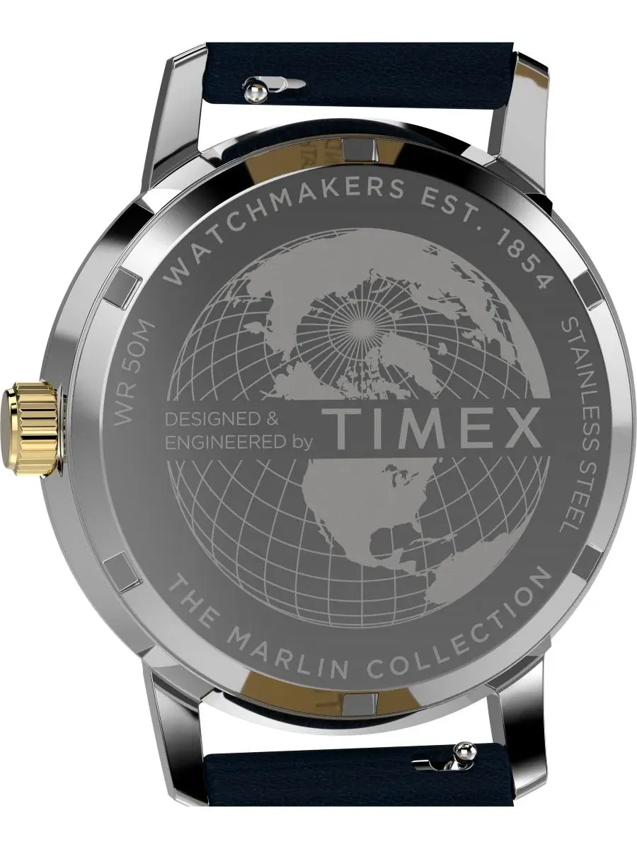 Мужские часы с кварцевым механизмом, синий циферблат, 40 мм Timex — изображение 4 из 6