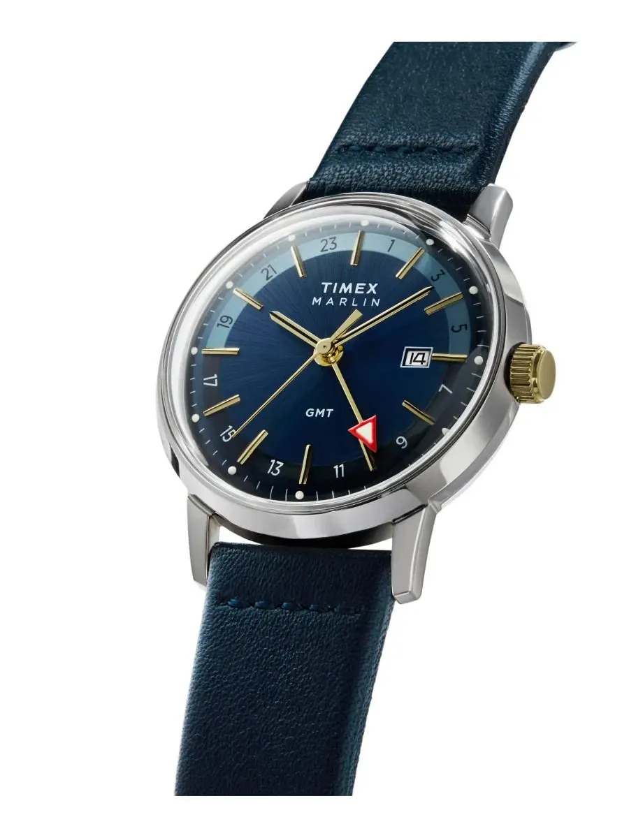 Мужские часы с кварцевым механизмом, синий циферблат, 40 мм Timex — изображение 6 из 6