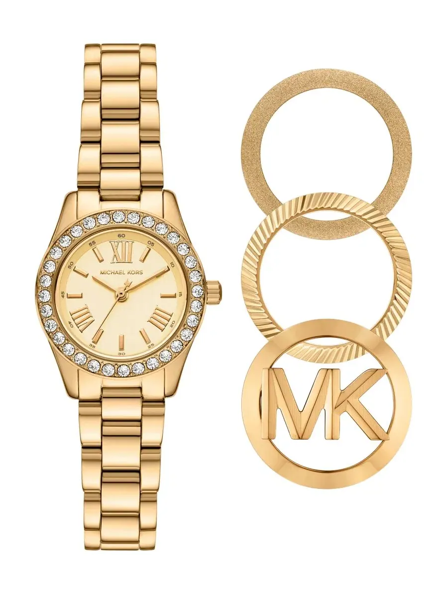 Женские часы Lexington с золотистым корпусом из нержавеющей стали, 26 мм Michael Kors — изображение 1 из 6, оттенок золото