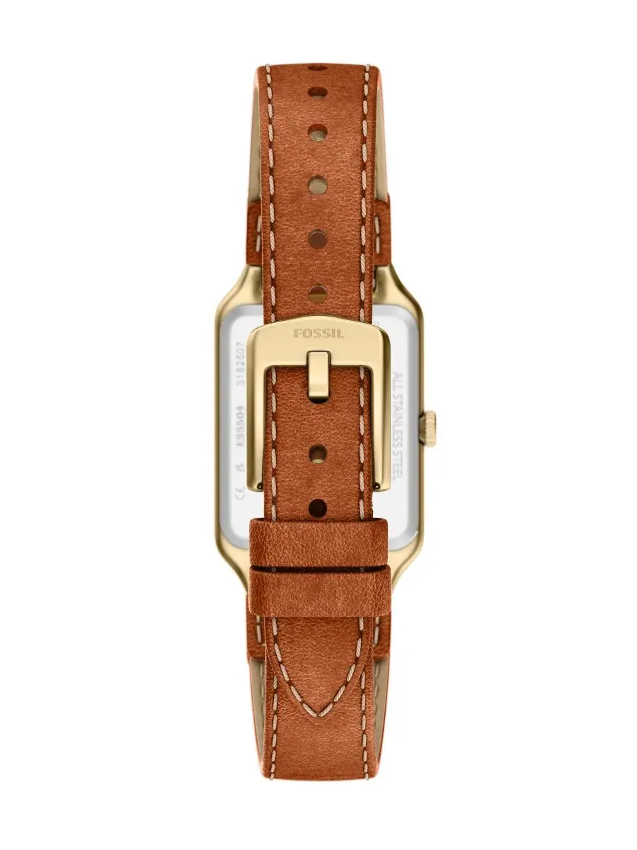 Женские часы Raquel Three-Hand Date с коричневым кожаным ремешком, 23 мм Fossil — изображение 2 из 5