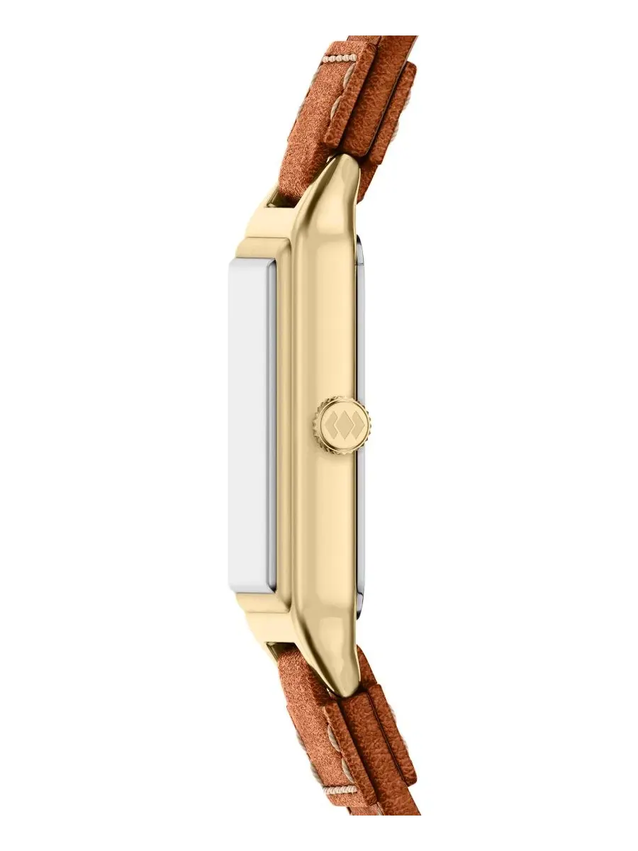 Женские часы Raquel Three-Hand Date с коричневым кожаным ремешком, 23 мм Fossil — изображение 3 из 5