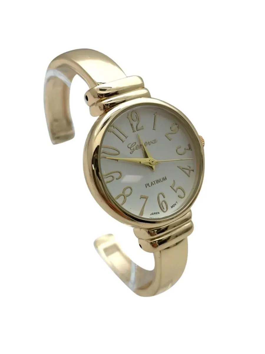 Женские часы с металлическим браслетом-обручем, модель Metallic Everyday Minimalist Bangle Olivia — изображение 2 из 3