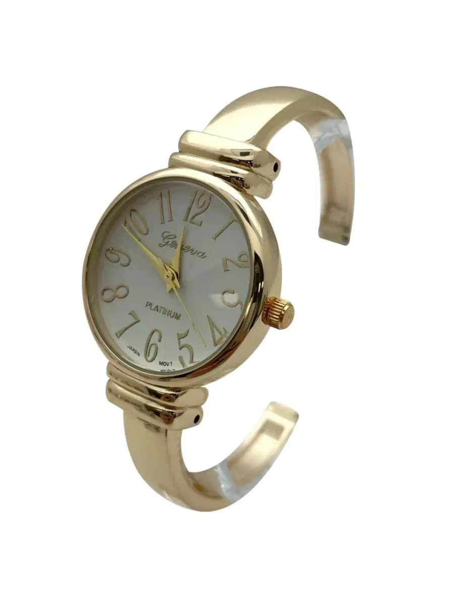Женские часы с металлическим браслетом-обручем, модель Metallic Everyday Minimalist Bangle Olivia — изображение 3 из 3