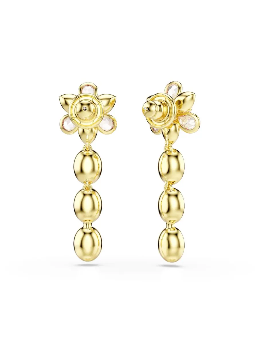 Серьги-подвески Idyllia с позолоченным покрытием Swarovski — изображение 4 из 5, оттенок розовый