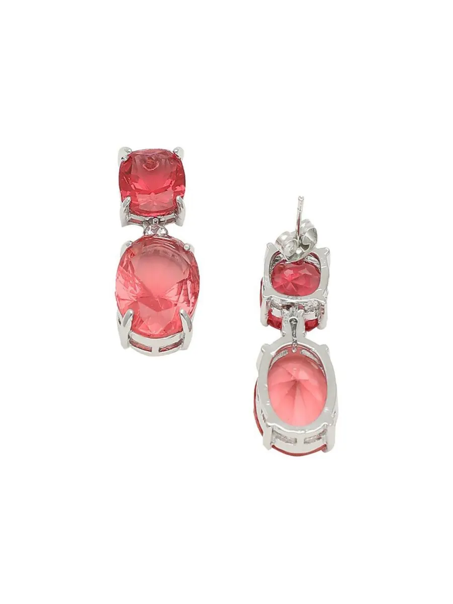 Серьги-подвески Lady Drop SOHI — изображение 5 из 5, оттенок красный