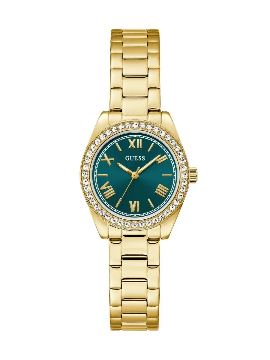 Женские аналоговые часы из нержавеющей стали золотистого цвета, 30 мм Guess