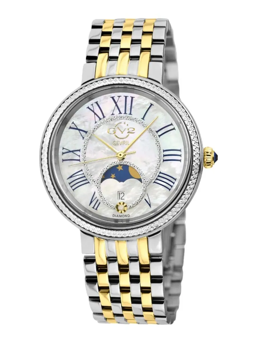 Женские часы Genoa Swiss Quartz Two Tone IPYG/SS GV2 by Gevril — изображение 1 из 3, оттенок серебряный