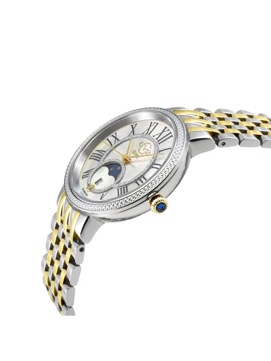 Женские часы Genoa Swiss Quartz Two Tone IPYG/SS GV2 by Gevril — изображение 2 из 3, оттенок серебряный