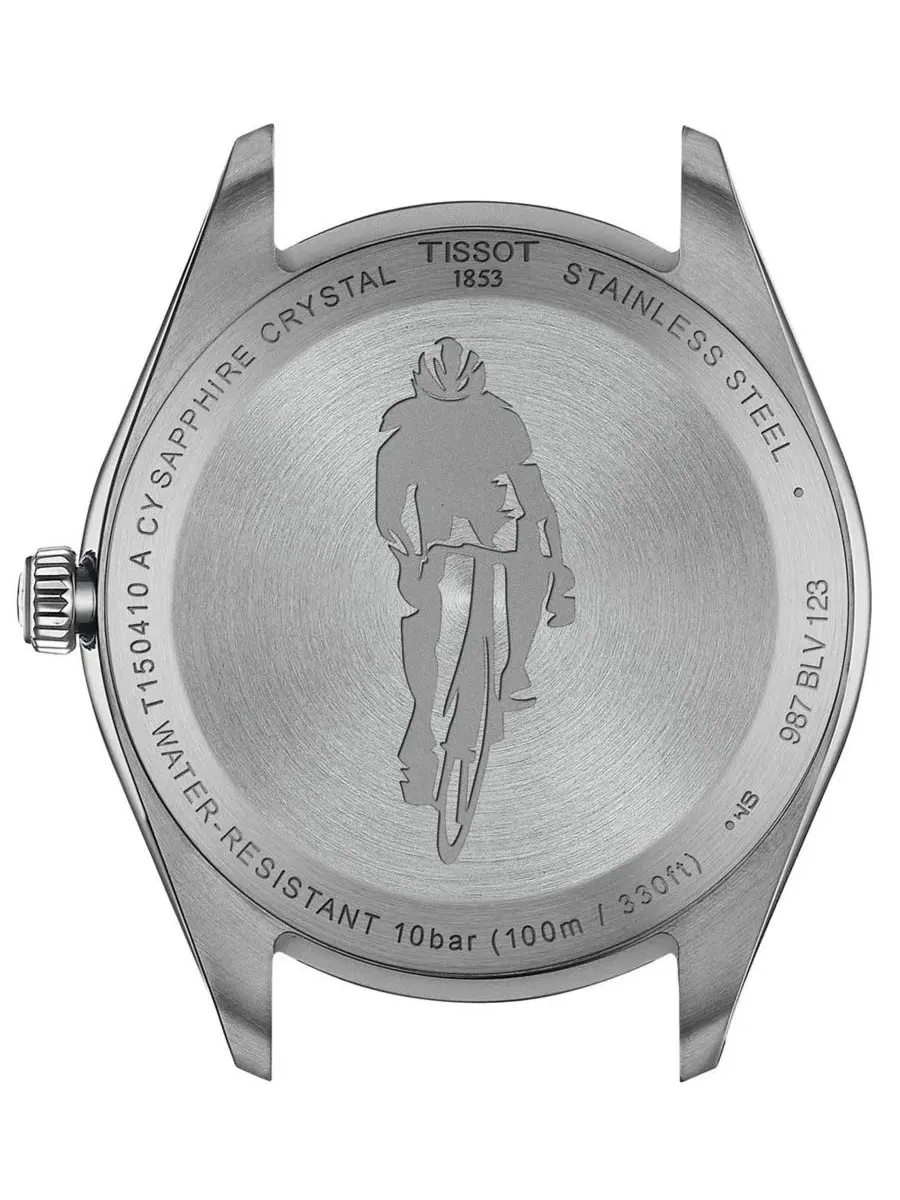 Наручные часы 40 мм с биколор-ремешком, модель PR 100 Cycling Edition Tissot — изображение 2 из 6, оттенок серый