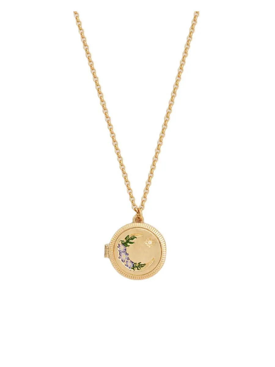 Кулон-медальон Nightshade Moon Gold Locket Chain Necklace Fable England — изображение 1 из 3, оттенок золото