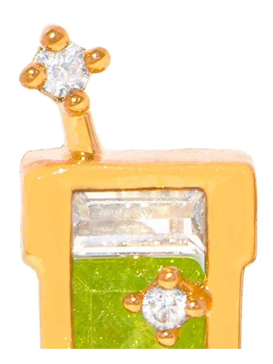 Серьги-пусеты с кристаллами Matcha Studs Girls Crew — изображение 2 из 3, оттенок золото