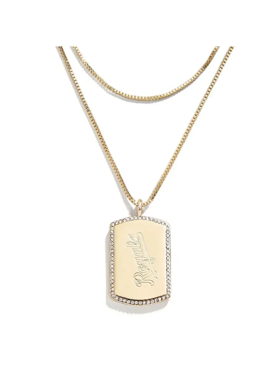 Кулон-жетон с подвеской Kansas City Royals Dog Tag WEAR by Erin Andrews — изображение 1 из 2, оттенок золото