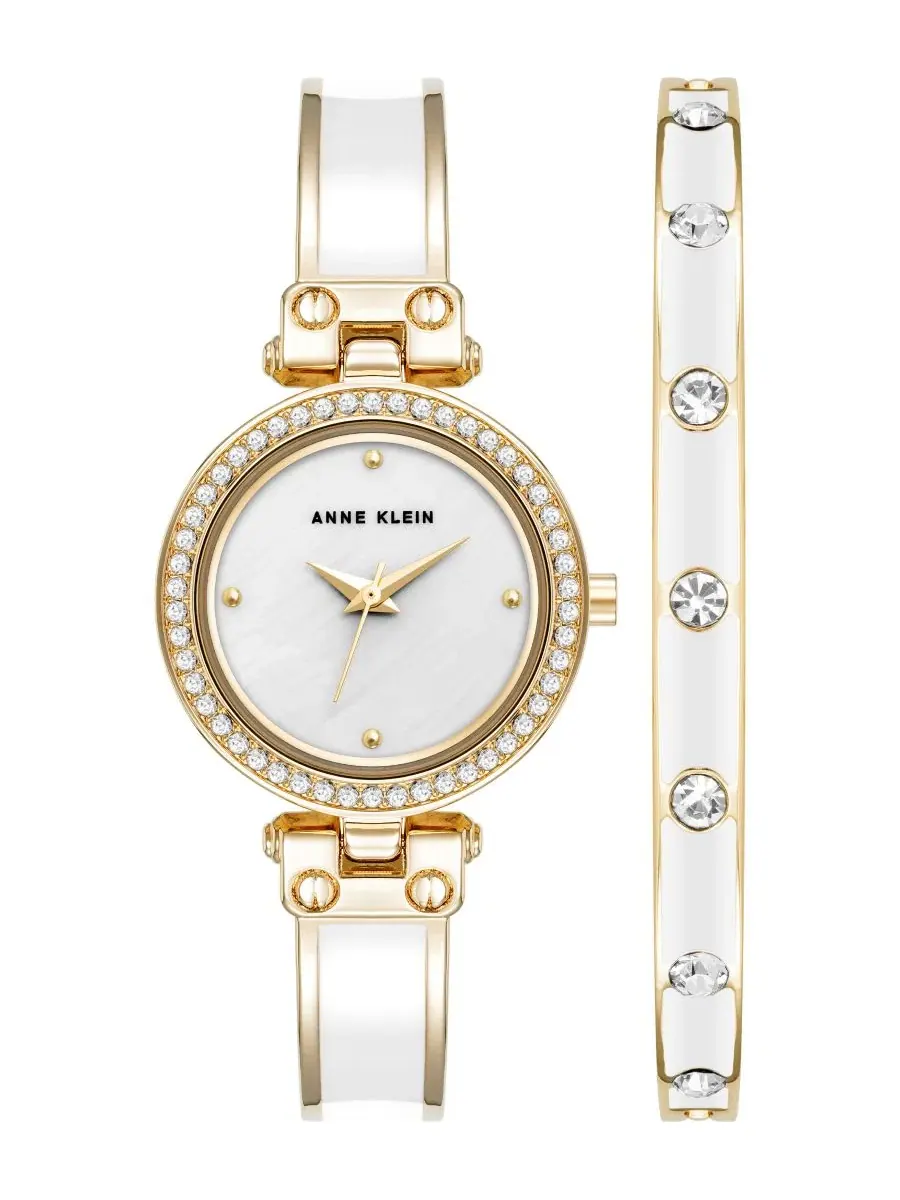 Женские часы с браслетом, кварцевые, с белым циферблатом Anne Klein