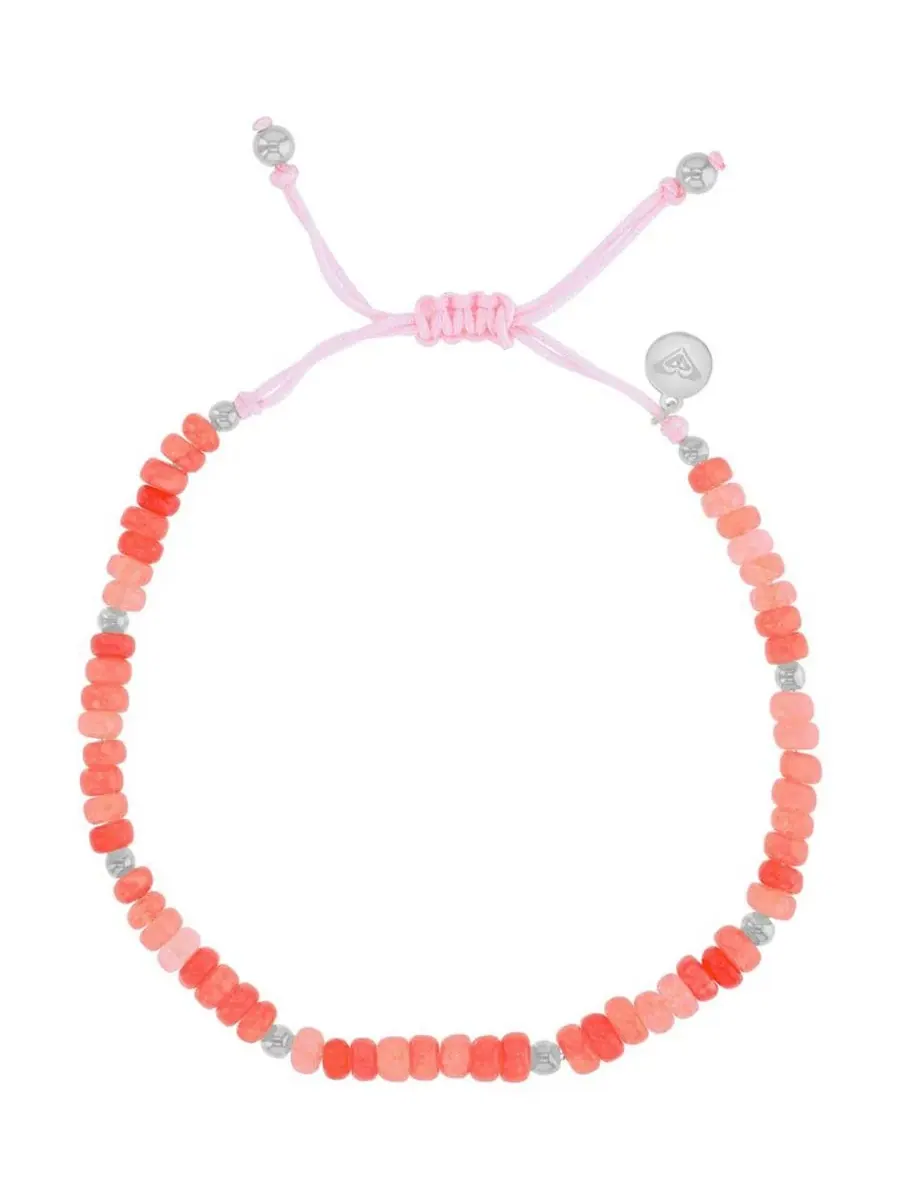 Браслет-цепочка из хирургической стали с бусинами, модель Watermelon Stone Roxy — изображение 1 из 3
