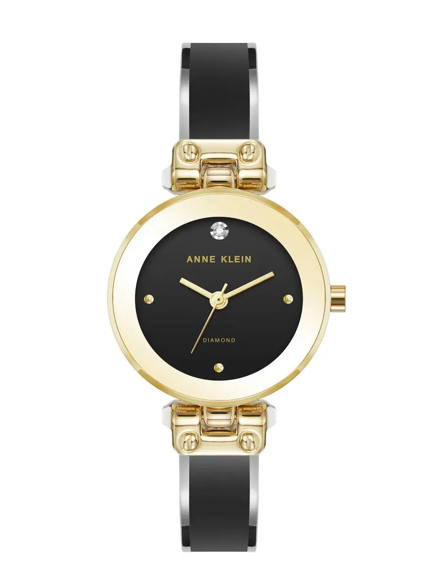 Женские наручные часы с бриллиантом и эмалевым браслетом Anne Klein