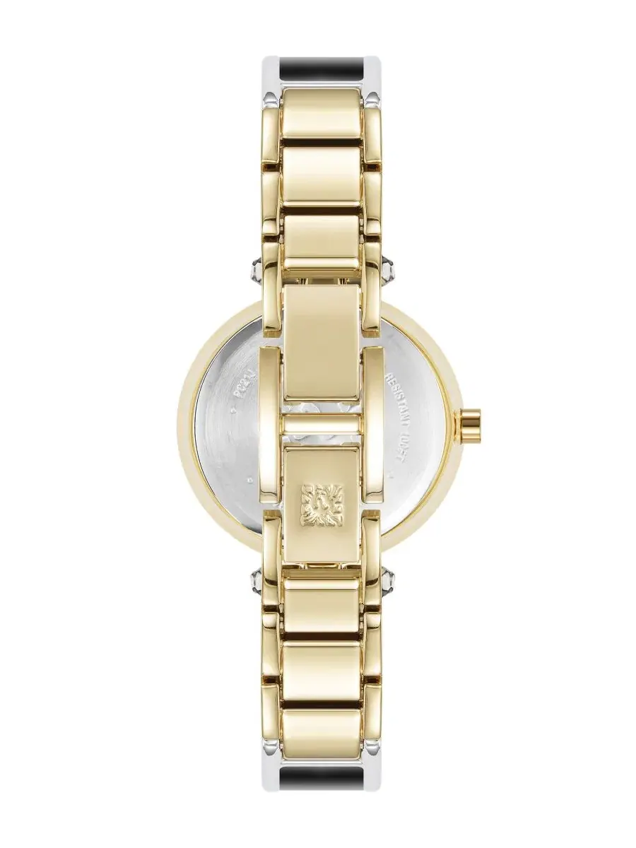 Женские наручные часы с бриллиантом и эмалевым браслетом Anne Klein — изображение 2 из 3, оттенок золотистый