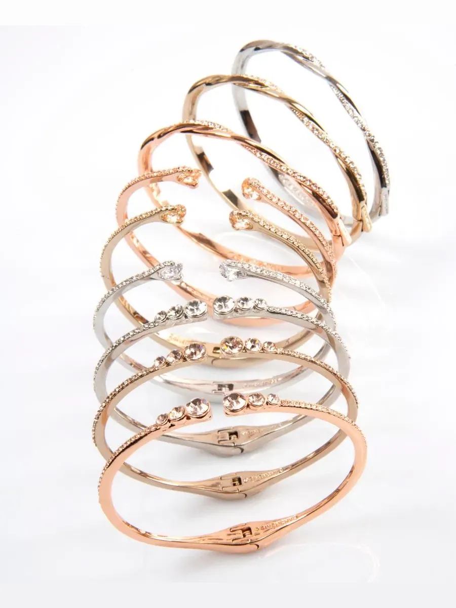 Браслет-пружинка с инкрустацией Pavé Twist Givenchy — изображение 2 из 2, оттенок серебристый
