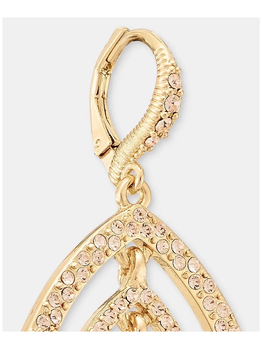 Серьги-подвески с кристаллами и орбитальным дизайном Givenchy — изображение 4 из 4, оттенок темный розовый